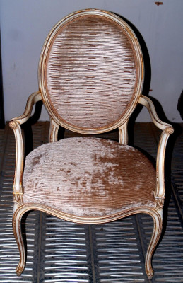 Salle à manger Fauteuil Beige Or Bois Mobilier de salle à manger Chaises Chaise de salon nouvelle