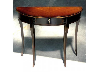 demi-ronde Console Bois Consoles Table de téléphone Tables de couloir Bois Massif