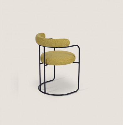 Chaise rembourrée verte pour salon, chaises de salle de séjour, siège simple, meubles élégants