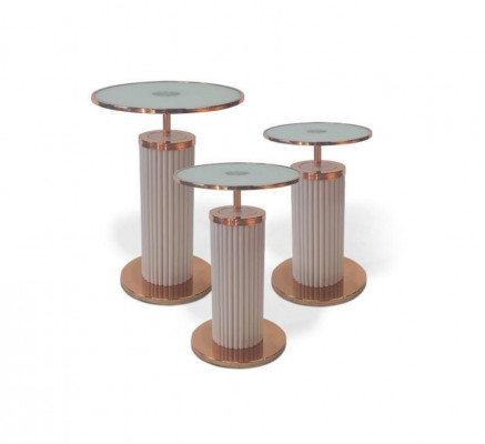 Table d'appoint de luxe 3x Ensemble de tables de salon de designer Tables basses Table de style