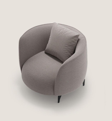 Fauteuil Taupe Moderne Salon Fauteuil 1 Place Design de Luxe Mobilier Rembourrage Lounge