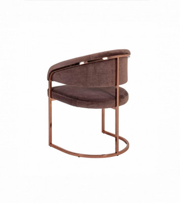 Chaise de salle à manger de luxe marron Moderne Rembourrée en textile Nouvelle meubles