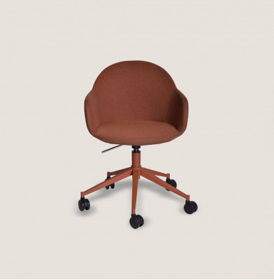 Chaise de bureau brune Chaise exécutive de luxe Meuble en cuir Chaise pivotante Meuble neuf