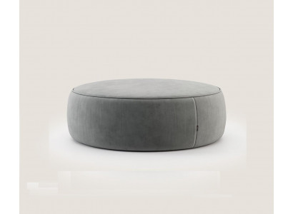 Tabouret rond gris de luxe pour chambre tabouret de côté de meubles de chambre.