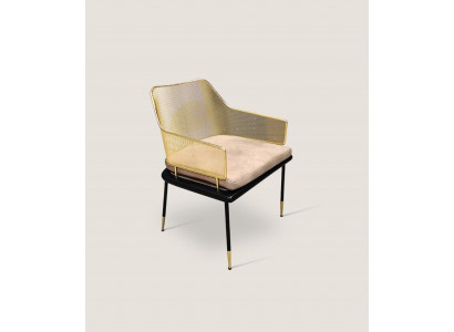 Fauteuil design luxueux monoplace avec éléments en acier inoxydable - Nouveaux fauteuils