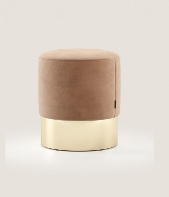 Tabouret beige designer pouf tabouret d'appoint rembourré siège mobilier textile