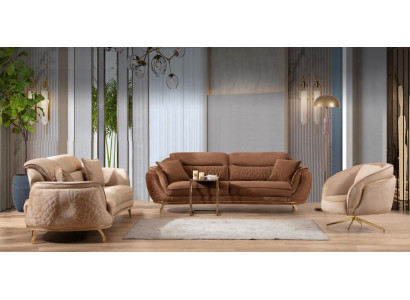 Ensemble de canapés 3 places 3 places 1 place Tissu Canapés Suite Rembourrage Design