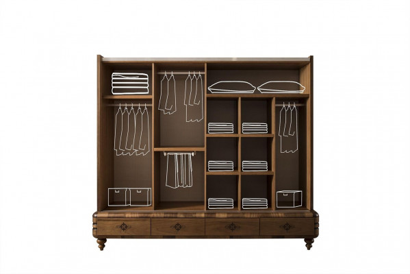 Armoire moderne Armoire de luxe Armoires en bois Chambre marron