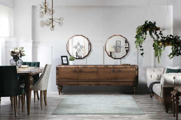 Classique s Buffet Marron Designer Mobilier de luxe en bois Commode Meubles