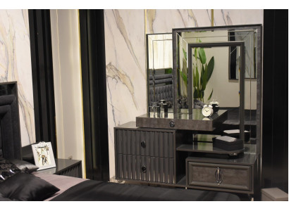 Coiffeuse noire de luxe en bois Console de design de meubles de chambre à coucher