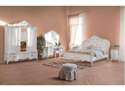 Ensemble de meubles de chambre complet en blanc, ensemble de meubles classiques 8 pièces neuf.