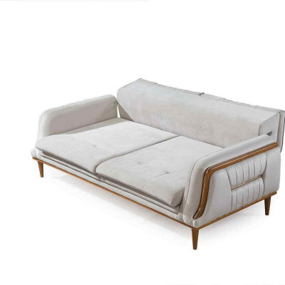 Moderne canapé blanc de luxe pour le salon et fauteuil 1 place.