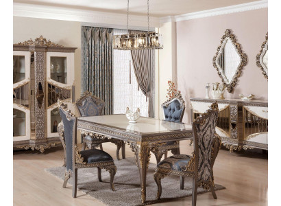 Ensemble de chaises pour la salle à manger Designer Classic, groupe de chaises et table à manger Suite 5 pièces