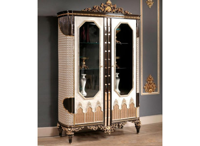 Vitrine classique Vitrine en bois de luxe Armoires Designer avec portes en verre Garde-robe