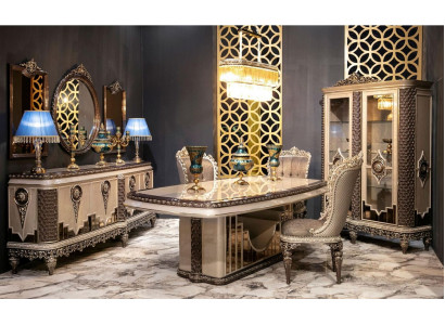 Ensemble de salle à manger de luxe Classic r Tauper Table de salle à manger Chaises Commode