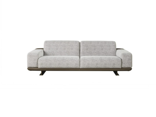 Ensemble de canapé trois places et une place canapé rembourré gris Groupe de design de canapé
