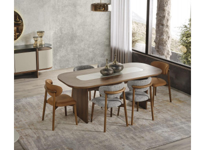 Suite Salle à manger Ensemble de salle à manger Table à manger Ensemble 7 pièces Bois marron neuf