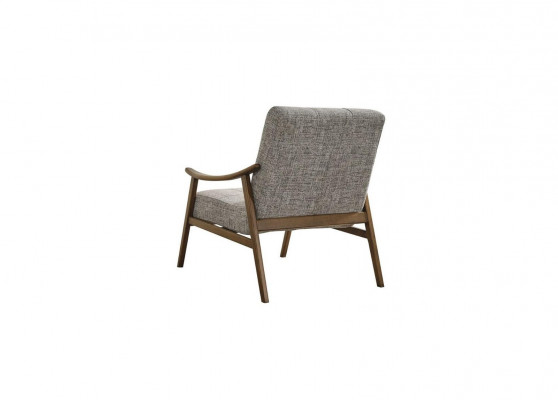 Fauteuil à Oreilles 2 Places en Tissu Gris Polyester Salon Moderne