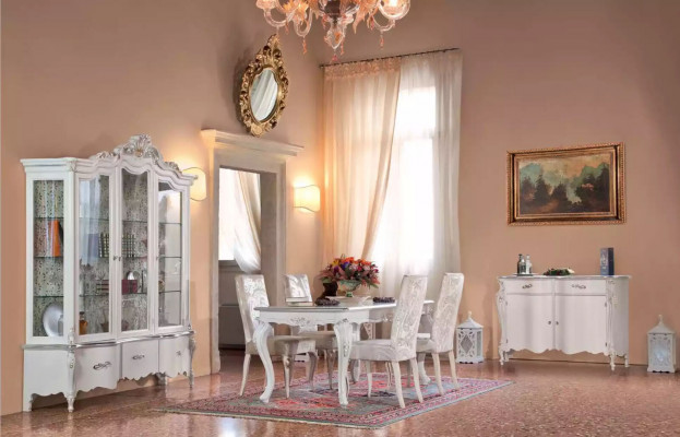 Vitrine en bois de luxe Design Buffet Meubles italiens blancs