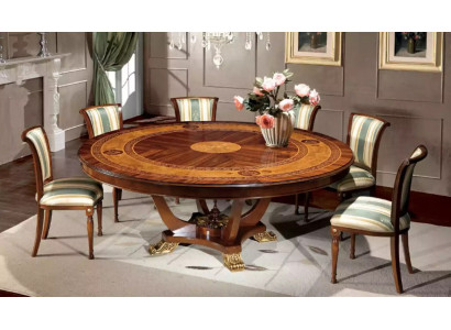 Table ronde Tables en bois Style classique Meubles de salle à manger et de salon Marron nouveau
