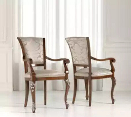 Salle à manger Set 6x Chaises Ensemble de salle à manger chaise en bois chaise rembourrée chaise de luxe nouveau