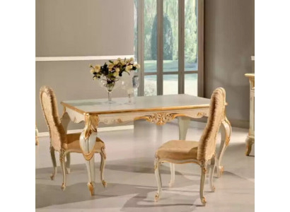 Table de salle à manger classique en bois Ensemble de salle à manger 4 chaises Set 5 pièces