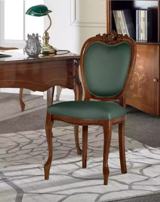 Mobilier de bureau classique brun en bois Table Chaises Étagère