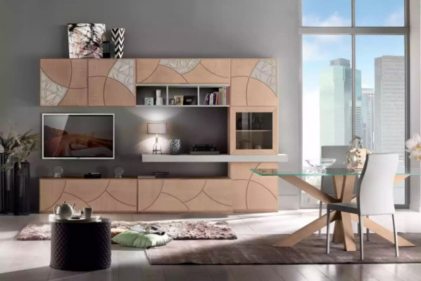 Classique Vivre Mur Salon Buffet télé Armoire Étagère Murs Armoire neuf