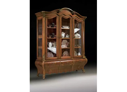 Luxueux bois Vitrine Buffet Design Armoires Marron Mobilier Italien