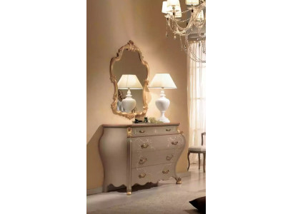 Commode Miroir Groupe Design en bois Armoire latérale Ensemble de meubles 2 pièces