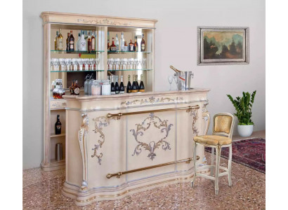 Comptoir de bar classique Armoire de bar de luxe Meuble de designer Vitrine en bois massif Bar