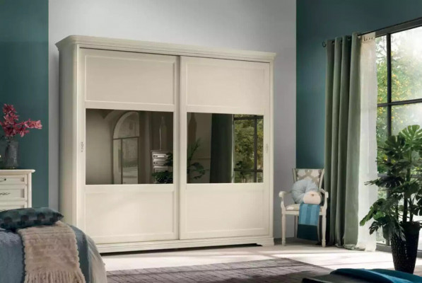 Portes coulissantes d'armoire Meubles d'armoire pour chambre en bois neuf