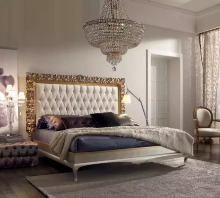 Lit Lit De Luxe Cadre De Lit En Bois Chambre À Coucher Double Meubles Italiens Neufs