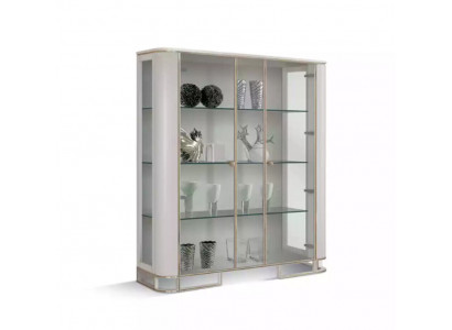 Vitrine en bois de luxe classique S Buffet Design Mobilier italien Blanc