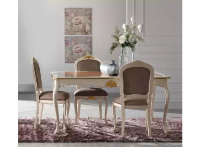 Table à manger Salle à manger Table 5 pièces 4x Chaises Ensemble de salle à manger Classique r nouveau