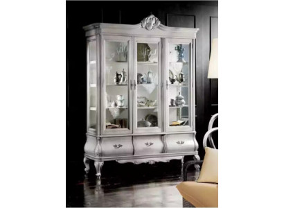 Objet d'étagère en bois Armoire de luxe Mobilier de style classique Buffet Meubles d'armoires italiennes