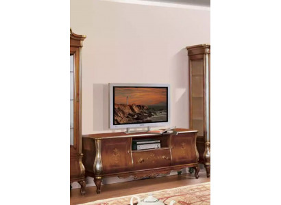 Étagère pour télévision brune Meuble TV Buffet Bahut en bois pour salon Stand Caisson