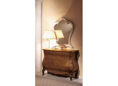 Commode de chambre avec miroir Ensemble de meubles classiques de luxe en bois 2 pièces