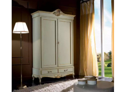 Armoire classique en bois pour dressing, chambre blanche neuve