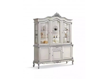 Vitrine Armoire en verre Bois massif Vitrine Buffet Salon italien Mobilier neuf