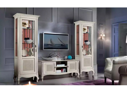Ensemble de meubles de salon Buffet bas TV de salon 2x Vitrine 3 pièces. Unité murale