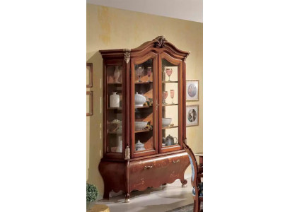 Luxueuse vitrine en bois Buffet Design Armoires Marron Meubles italiens neufs