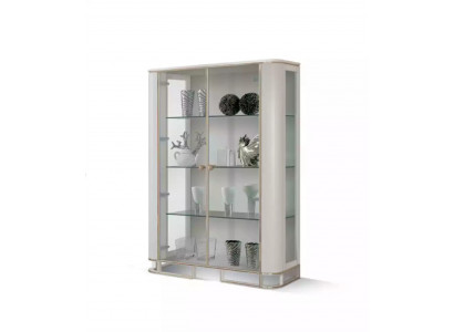 Meuble de vitrine de designer en bois blanc de luxe Vitrine d’exposition Design Cabinet Mobilier en bois italien