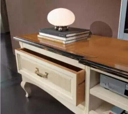 Meuble TV Lowboard avec armoires murales Salon Ensemble de meubles en bois Étagère murale Ensemble de 7 pièces.