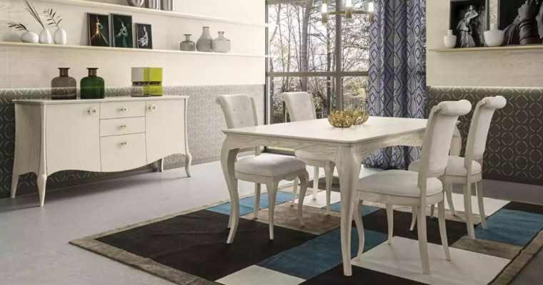 Table de salle à manger Table à manger 4x Chaise Suite Tables Chaises Ensemble 5 pièces Mobilier