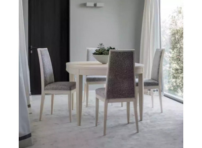 Ensemble de table à manger Groupe de salle à manger Ensemble de table 4 chaises Bois 5pcs Beige