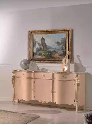 Buffet commode de luxe Beige Armoires en bois Penderie 200x57x100