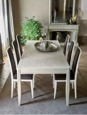 Ensemble de salle à manger moderne Table Chaises classiques groupe 4x Chaises 5pcs. Ensemble Groupe de sièges