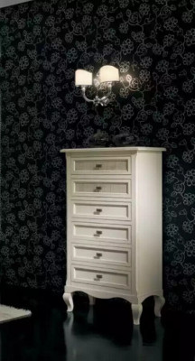 Lit 2x Tables de chevet 4 pcs. Ensemble de meubles de chambre Commode Luxe neuf