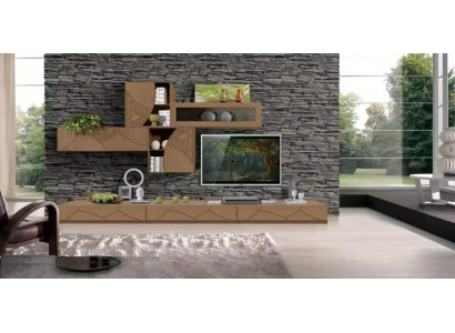 Meuble bas de salon Unités murales Armoires marron Étagère Design armoire nouveau
